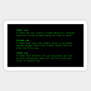 Three Laws of Robotics Magnet